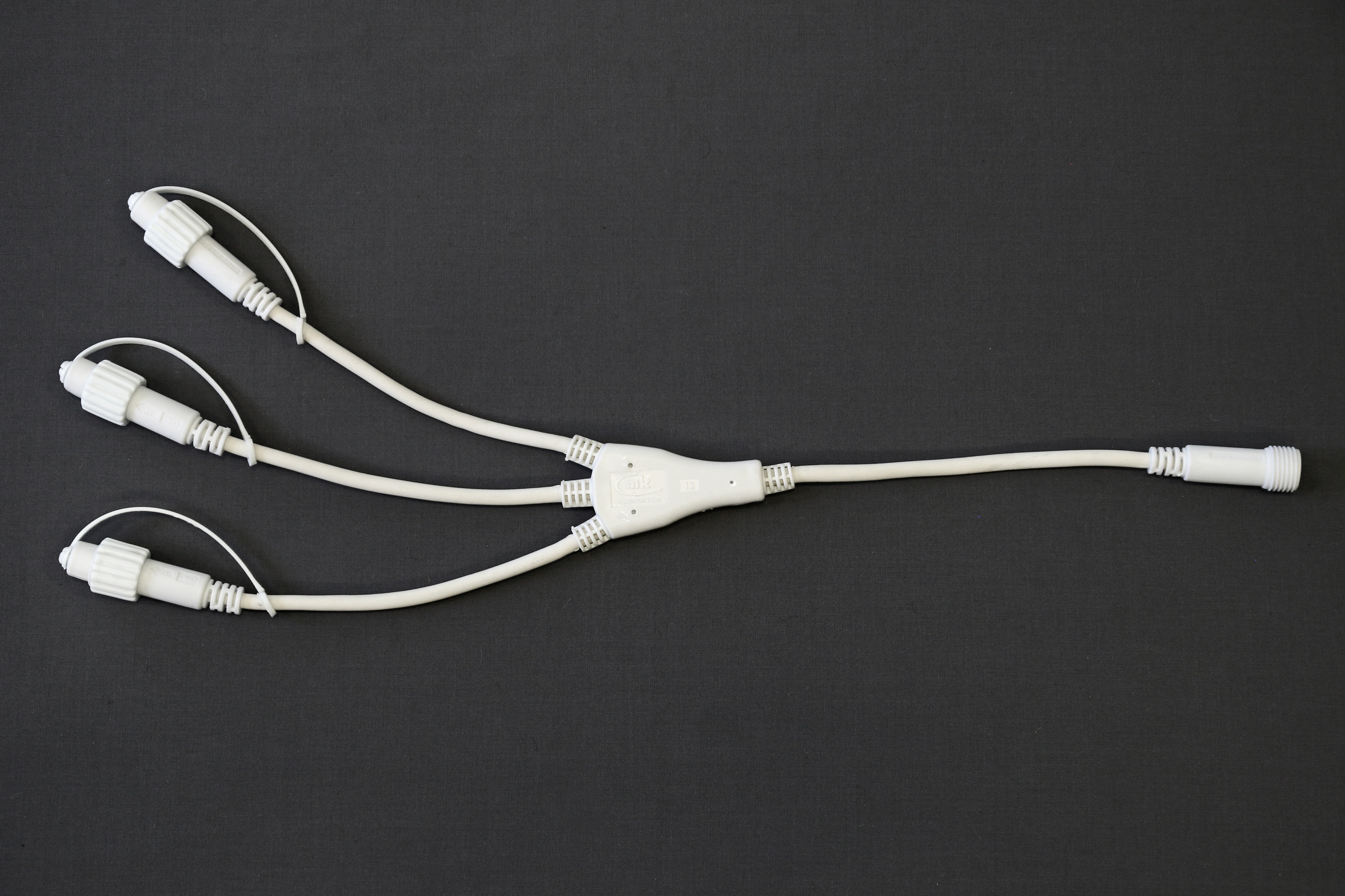 QF Divider cable with 3 outlets white