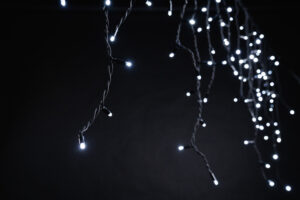 Ice Lite®QF+, 102 LEDwh, 12 flash LEDwh 3m x 0,5m, black cable, 230V, 7W