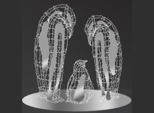 Penguin Family 200x180x100