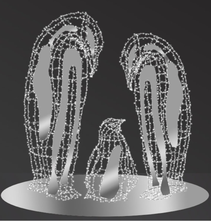 Penguin Family 200x180x100