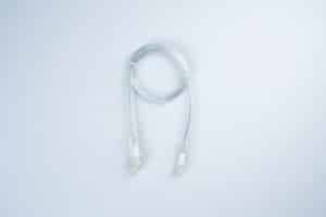 QF Indoor extension cable, 3m, transparent PVC cable