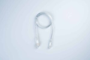 QF Indoor extension cable, 3m, transparent PVC cable