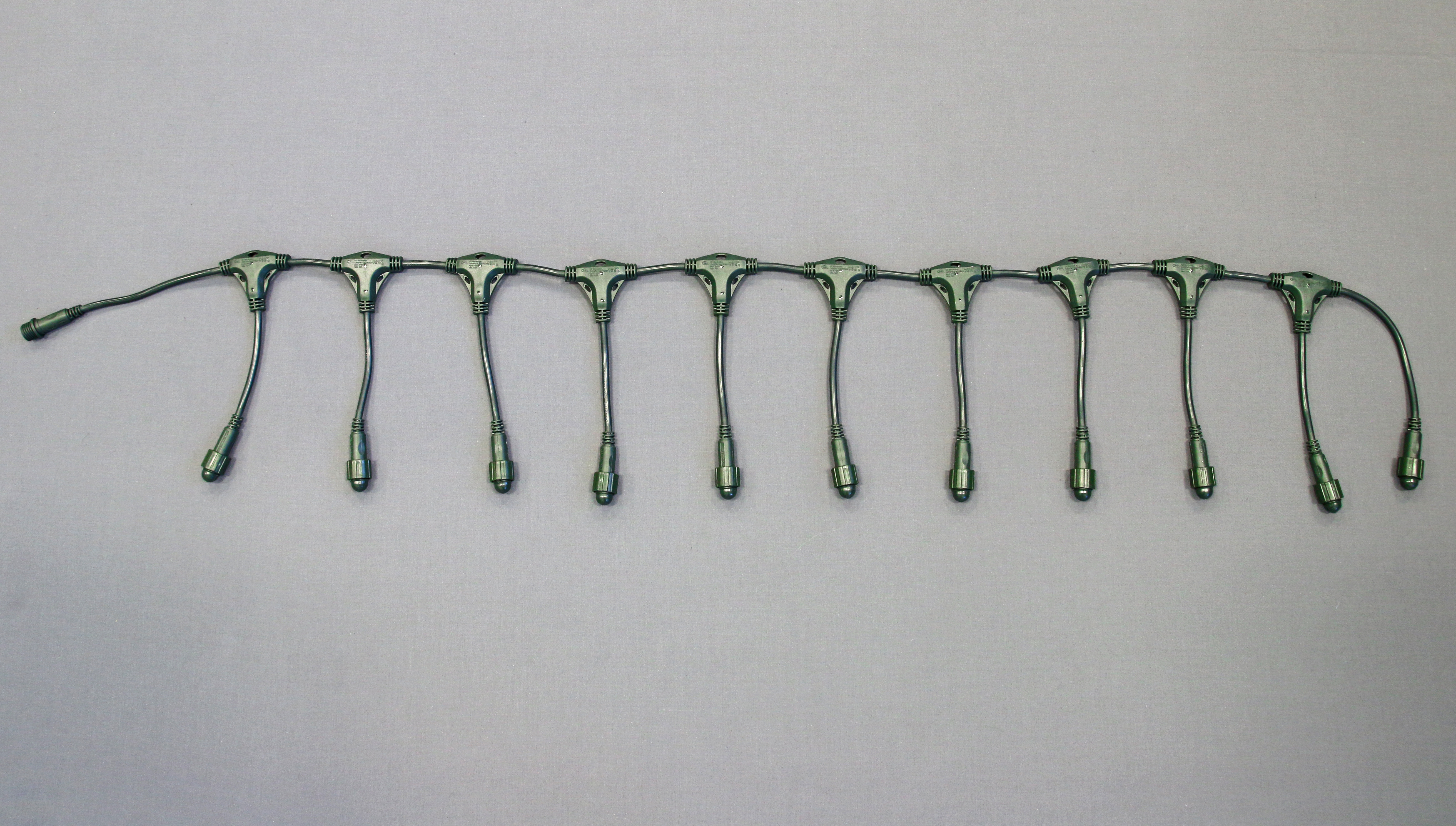 QF 36V Divider with 12 outlets, green PVC cable