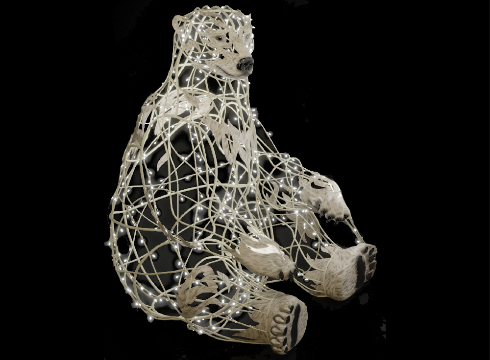 Polar Bear Adult, 119x126x150cm