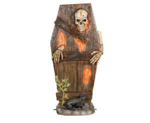 Skeleton in Coffin, 85.5x35x180cm