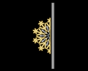 161-117 Half snowflake warm and cool white 2 63x130cm