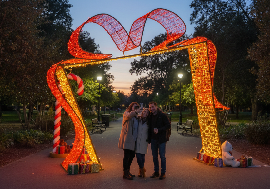 Bow & Ribbon Arch, 370x80x320cm, 24v
