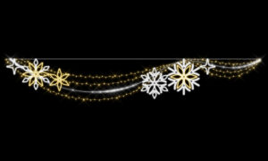 161-124 Snowflake Drape Wave, 500x80cm