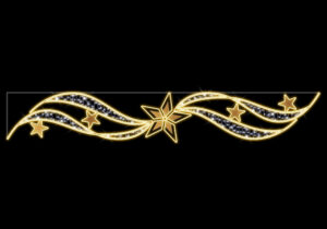 161-022 Ribbon Swirl & Stars, 450x72cm, 230v