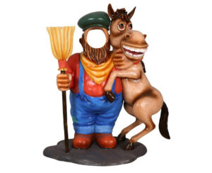 Farmer & Donkey Photo Op, 175x75x185cm