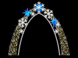 Celestial Snowflake Archway, 370x345cm, 24v