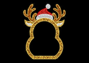 Reindeer Photo Op, 280x215cm, 24v, 5m Power Cord, IP65 Plug