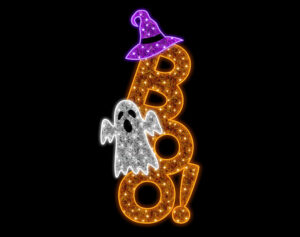 BOO Tower with Ghost, 92x200cm, 24v, 5m Power Cord, IP65 Plug