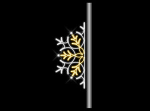 161-062 Half snowflake warm and cool white 66x150cm