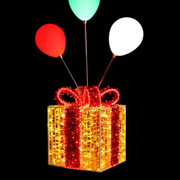 Red & Gold Gift with Balloons, 170x54x74, 24v - Image 5