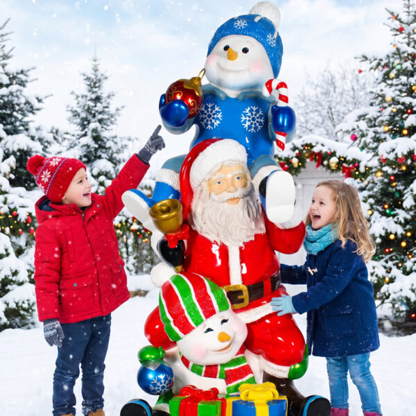 Santa & Snowmen Stacking, 69x58x152cm - Image 6