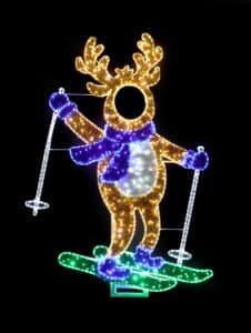 Reindeer on Ski's 140x200cm