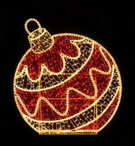 Christmas Ball Red and warm white, 160x170cm,36v