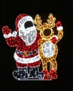 Santa & Reindeer Photo Op, 200x184cm, 36v