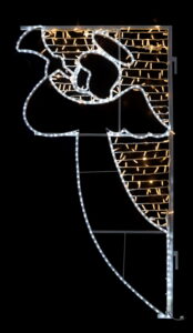 Angel with Trumpet, 95x180cm, 230v