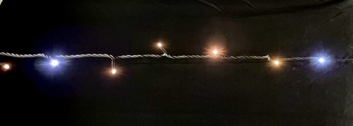 String Lite® 96 LEDww, 24 LEDwh flash(Blue tint), 20m, black cable, 4.3W - Image 3