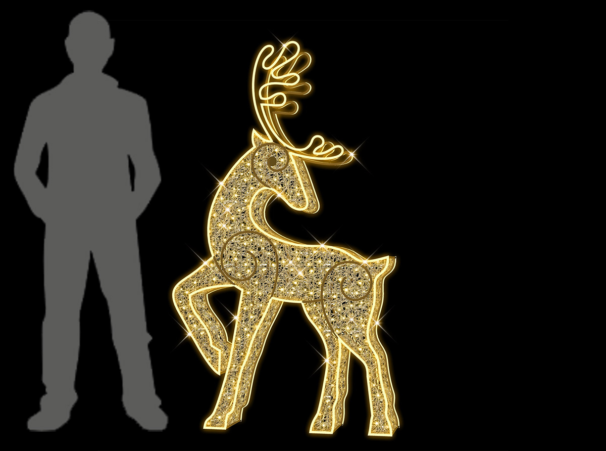 Prancer Reindeer Warm White, 115x25x200cm, 24v - Image 3