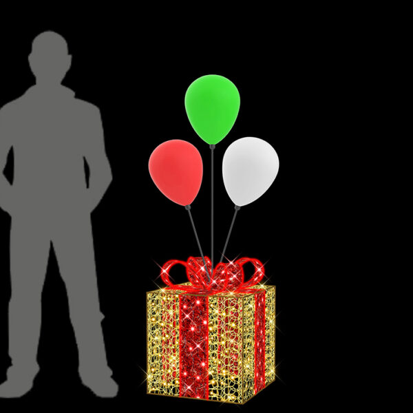 Red & Gold Gift with Balloons, 170x54x74, 24v - Image 6
