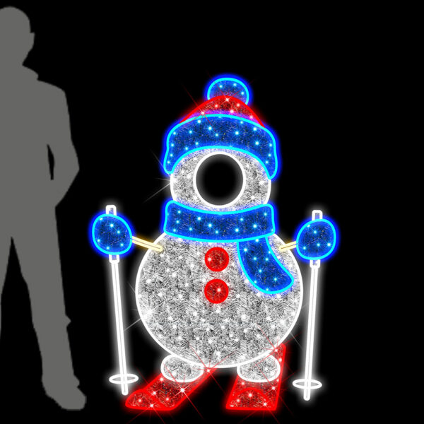 Snowman on Ski's Photo Op, 117x160cm, 24v - Image 4