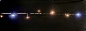 String Lite® 96 LEDww, 24 LEDwh flash(Blue tint), 20m, black cable, 4.3W