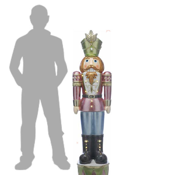 142cm Polyresin Nutcracker, Battery Operated (3x AA Batteries Required) - Image 4
