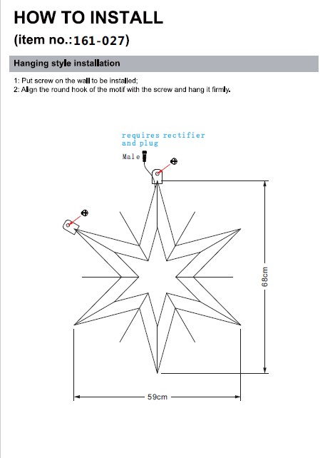 Star, 70x61cm, 230v - Image 2