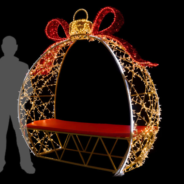 Bauble photo op with seat 230x220x86cm - Image 6