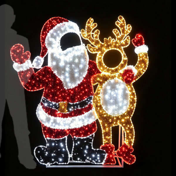 Santa & Reindeer Photo Op, 200x184cm, 36v - Image 4