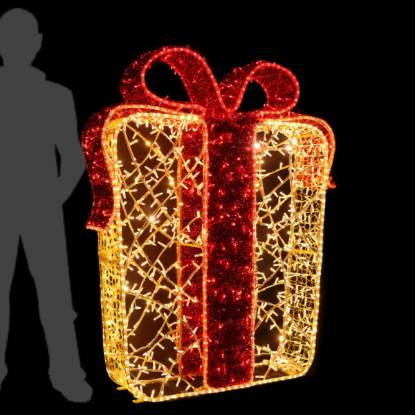 Gift with Bow, 150x25x120cm, Bow=9Static to 1flash - Image 6