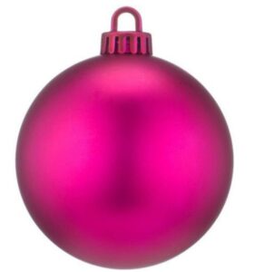 100mm Matt Pink Bauble