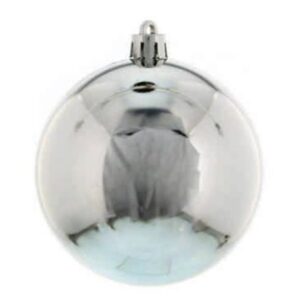 80mm Shiny Silver Bauble