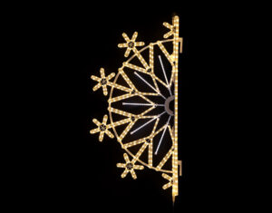 Half snowflake warm and cool white 2 63x130cm