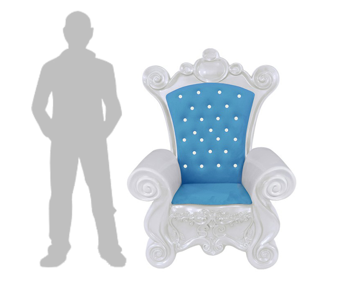 Santa Chair (White/Blue), 105x75x145cm - Image 2