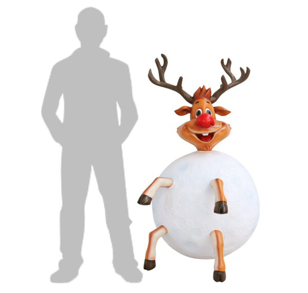 Reindeer in Snowball, 95x95x145cm - Image 4