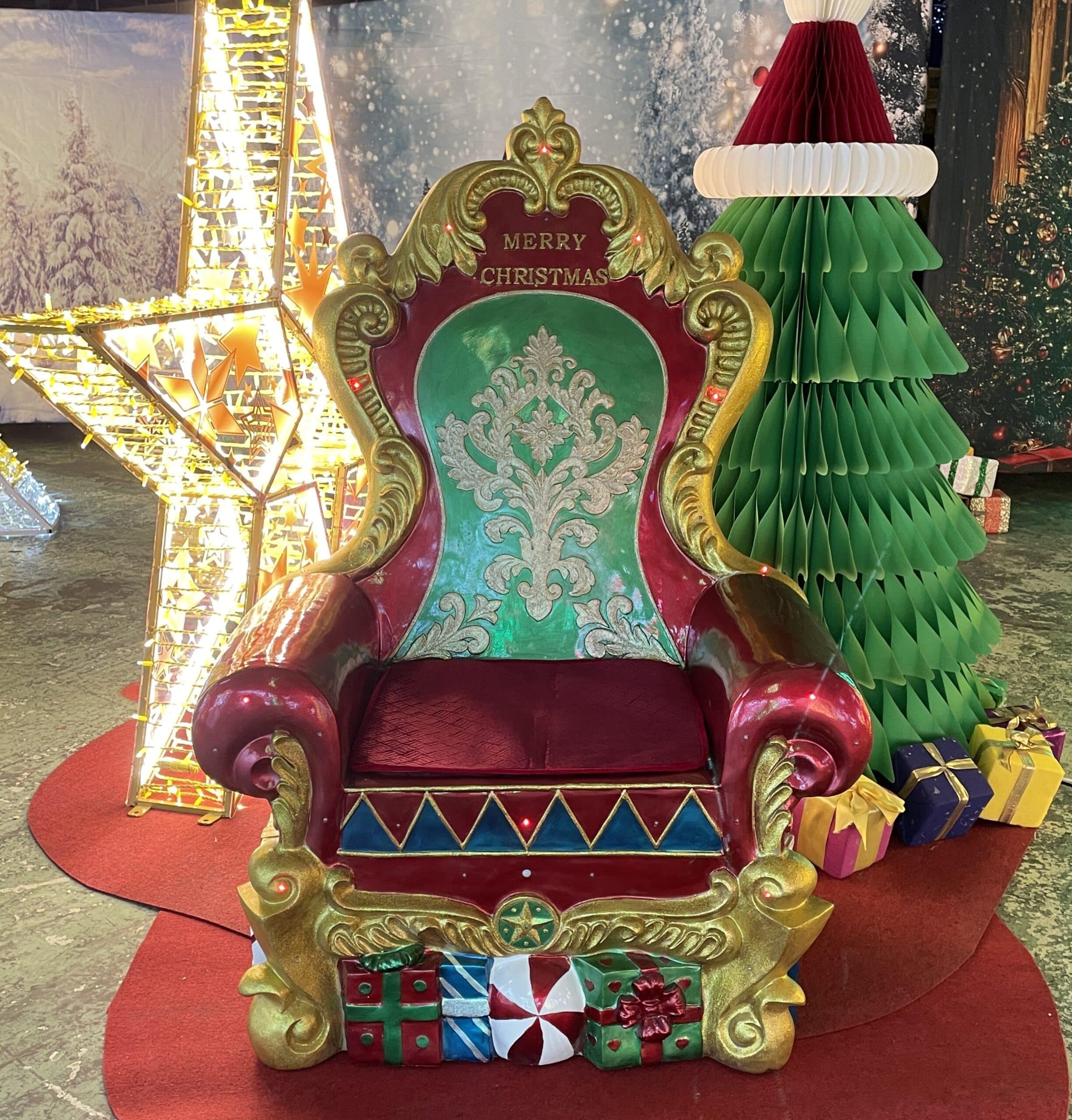 Musical & Lit Santa Throne 107x95.5x147.5cm - Image 3