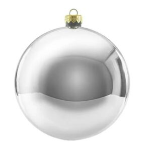 400mm Shiny Silver Bauble