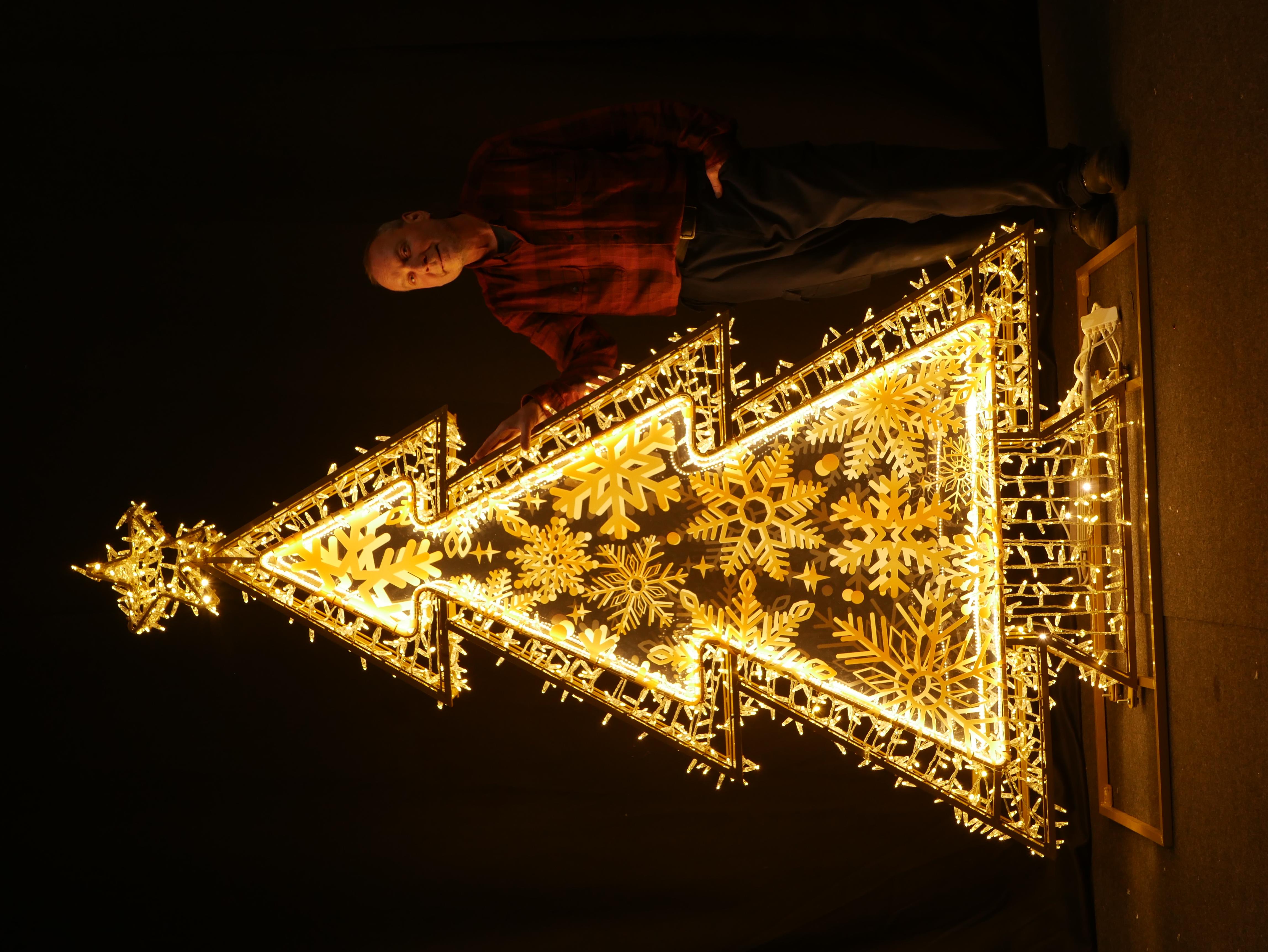 Golden snowflake tree, 140x230x30cm - Image 10