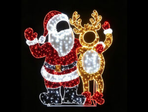 Santa & Reindeer Photo Op, 200x184cm, 36v