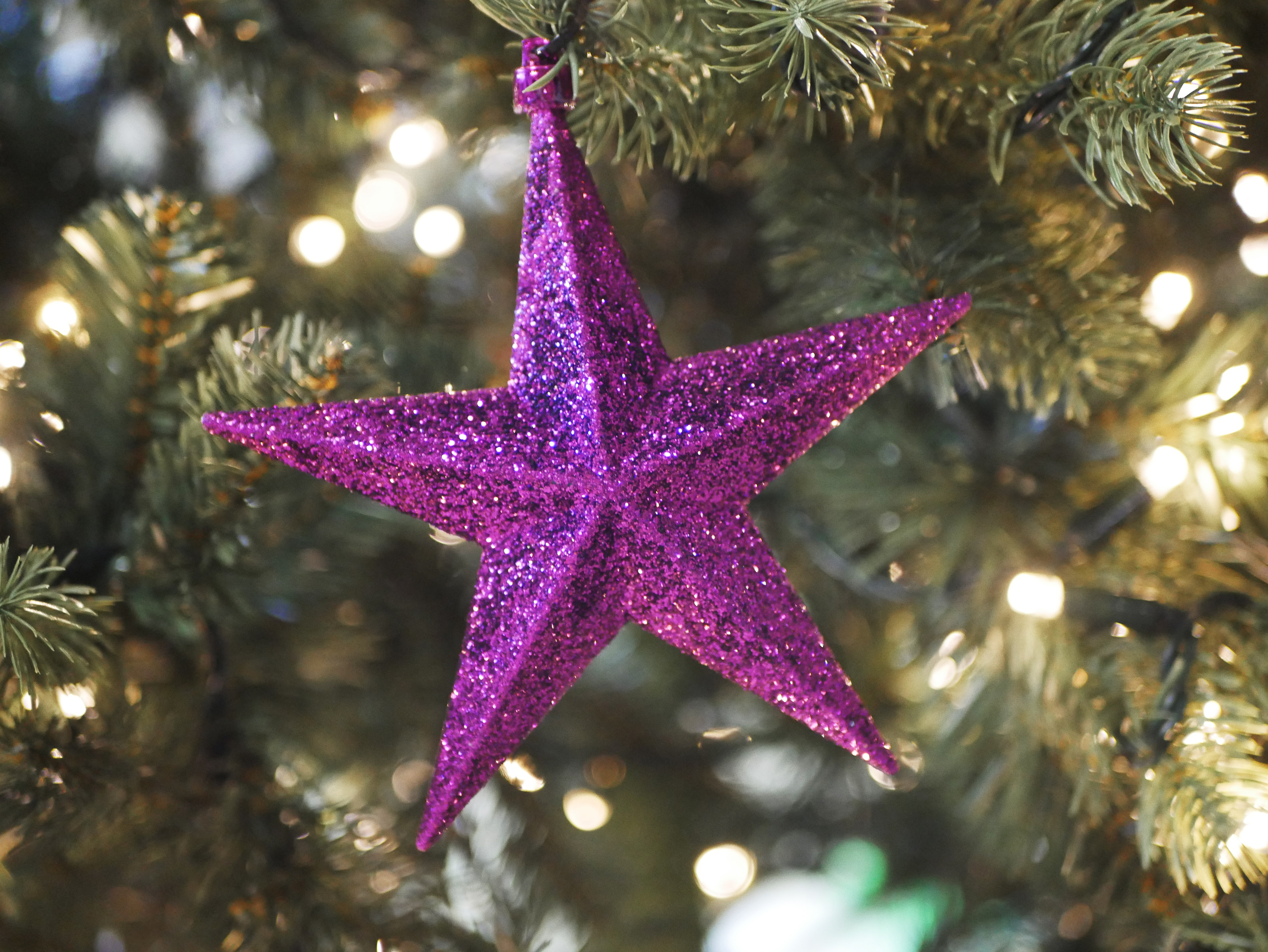 Star 300mm Purple Glitter