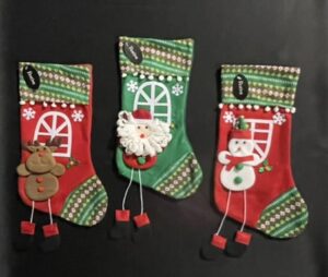 45cm Assorted felt & knitted stocking