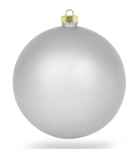 300mm Matt Silver Bauble