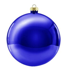 80mm bauble, Blue, shiny